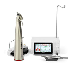 AZDENT Dental Implant Motor Brushless Color Touch Screen And 45 Degree 1:4.2 Increasing Fiber Optic Handpiece External Water