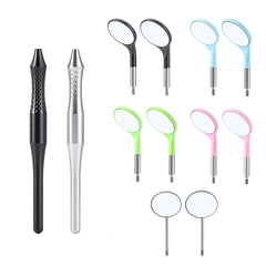 Dental Ultra Clear Mouth Mirror Colorful Plastic/Metal Mirror Heads & Handle