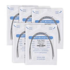 Arco de alambre AZDENT NiTi superelástico ovalado redondo de 0,016 mm superior (10 unidades/paquete)