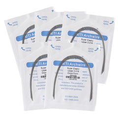 Arco de alambre AZDENT NiTi superelástico ovalado redondo de 0,018 mm superior (10 unidades/paquete)
