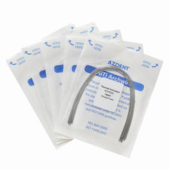AZDENT Thermal Active NiTi Archwire Ovoid Form Rectangular 0.014 x 0.025 Upper 10pcs/Pack