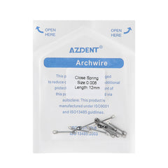 AZDENT Dental Orthodontic Accessory Closed Coil Spring 0.008 12mm 10pcs/Bag