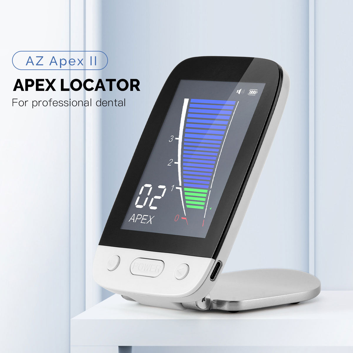 AZDENT Dental Endodontic Apex Locator Root Canal Measurement Tool Multi-frequency Color Display Apex ll