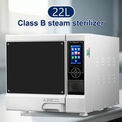 Dental Autoclave Steam Sterilizer Table Top LCD Built-in Printer Class B Dry Function 22L