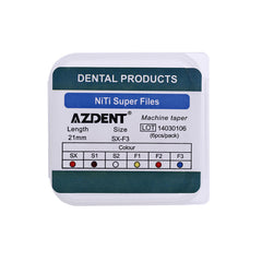 Файлы AZDENT Dental NiTi Rotary Engine 21 мм, ассорти SX-F3 6 шт./уп.