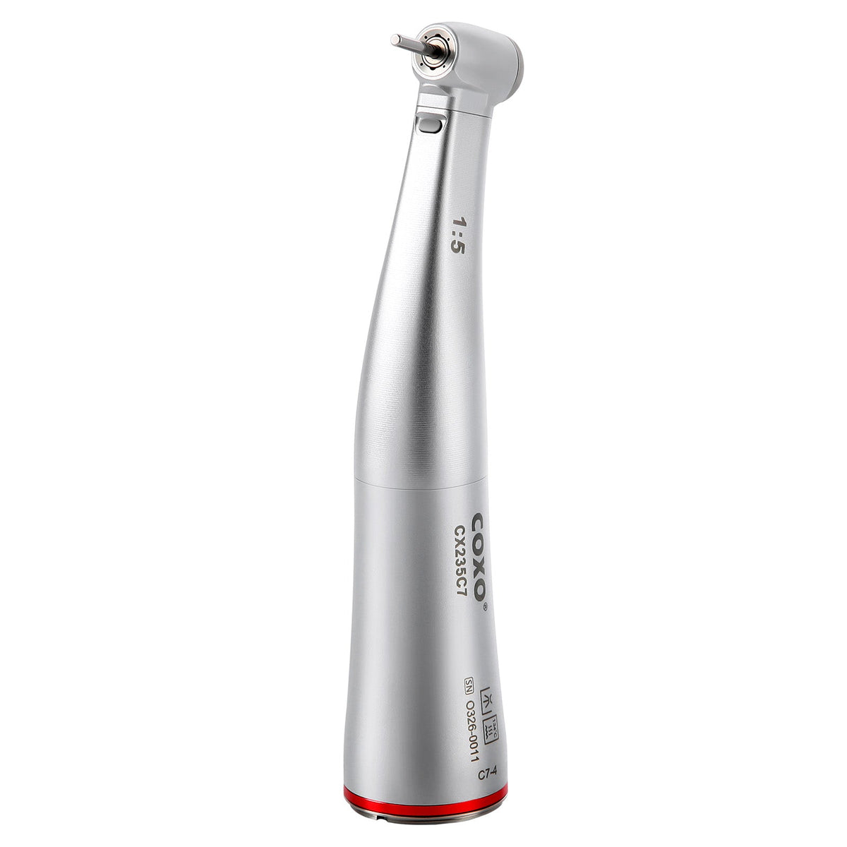 COXO Dental 1:5 Increasing Mini Head Electric Fiber Optic Inner Channel Contra Angle Handpiece CX235C7-4