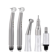 AZDENT Dental Stainless Body Shadowless LED E-generator High and Low Speed Handpiece 4 Holes
