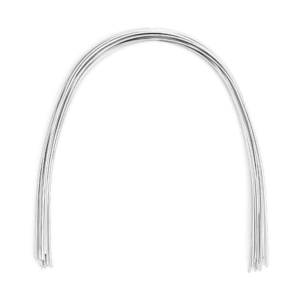 Arco de alambre AZDENT de acero inoxidable, forma ovalada, rectangular, 0,017 x 0,025, inferior, 10 unidades/paquete