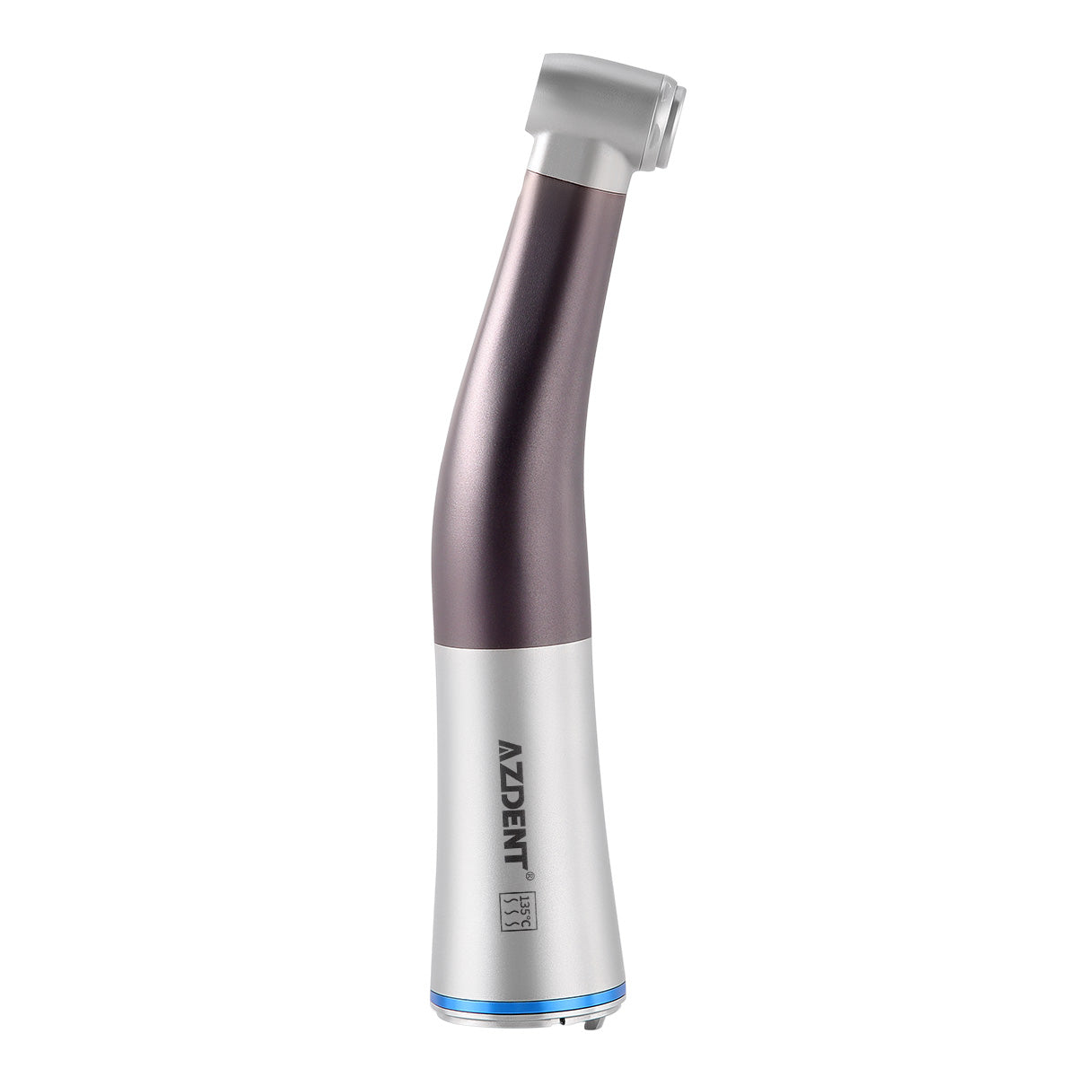 AZDENT 1:1 Fiber Optic LED Low Speed Contra Angle Handpiece Push Button Internal Spray