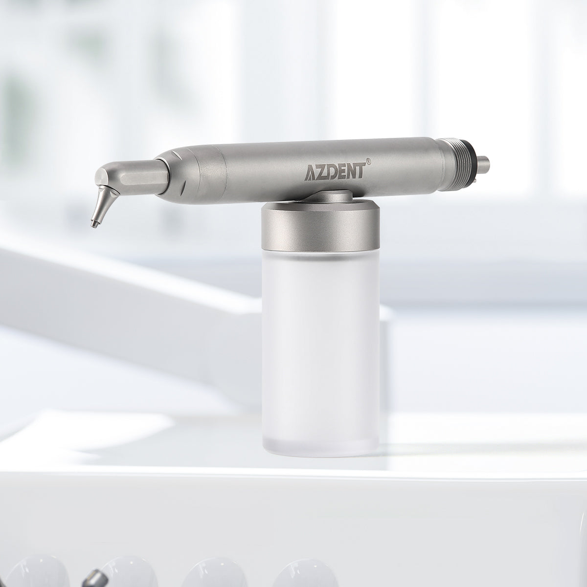 AZDENT Dental Aluminum Oxide Air Abrasion Micro Blaster Sandblasting Gun with Water 2/4Hole