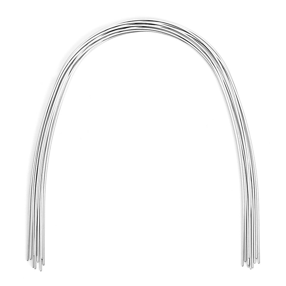 Arco de alambre AZDENT Niti Super Elastic con forma ovoide rectangular, 0,016 x 0,025, inferior, 10 unidades/paquete