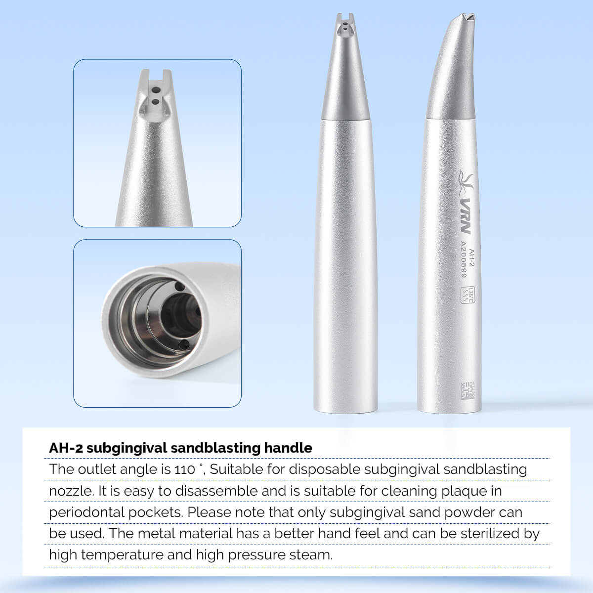 Dental Air Polisher Nozzles Gingival & Subgingival Sandblasting Handle for EMS AIR-FLOW