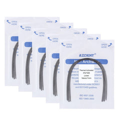 AZDENT Thermal Active NiTi Archwire Natural Form Rectangular 0.014 x 0.025 Lower 10pcs/Pack