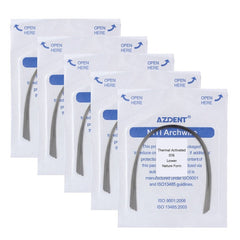 AZDENT Thermal Active NiTi Archwire Natural Form Round 0.016 Lower 10pcs/Pack