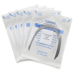 AZDENT Thermal Active NiTi Archwire Ovoid Form Rectangular 0.018 x 0.025 Upper 10pcs/Pack