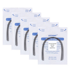 AZDENT Thermal Active NiTi Archwire Natural Form Rectangular 0.021 x 0.025 Upper 10pcs/Pack
