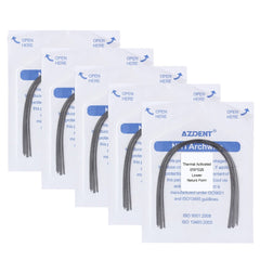 AZDENT Thermal Active NiTi Archwire Natural Form Rectangular 0.019 x 0.025 Lower 10pcs/Pack
