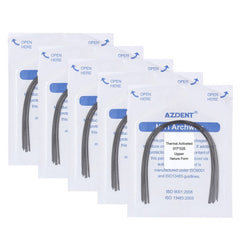 AZDENT Thermal Active NiTi Archwire Natural Form Rectangular 0.017 x 0.025 Upper 10pcs/Pack