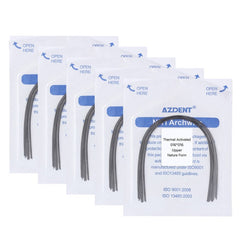 AZDENT Thermal Active NiTi Archwire Natural Form Rectangular 0.016 x 0.016 Upper 10pcs/Pack