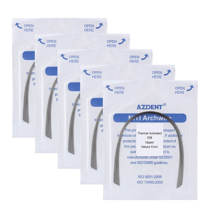 AZDENT Thermal Active NiTi Archwire Natural Form Round 0.018 Upper 10pcs/Pack
