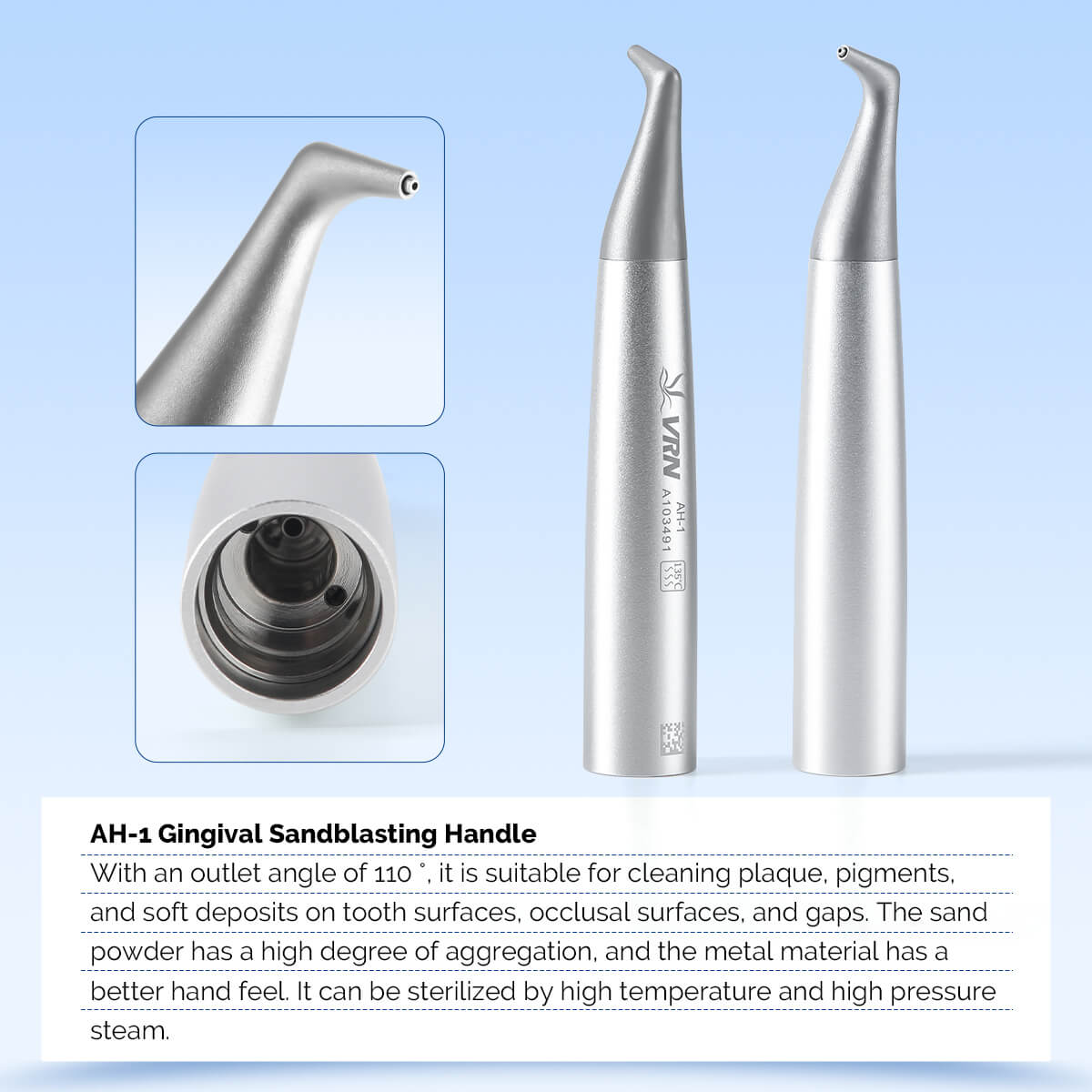 Dental Air Polisher Nozzles Gingival & Subgingival Sandblasting Handle for EMS AIR-FLOW