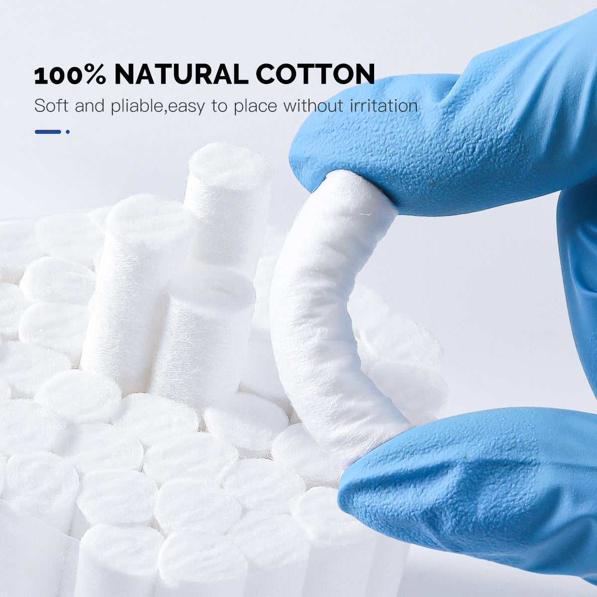 Dental Disposable Cotton Rolls Non-Sterile High Absorbent 1.5"x 3/8" 1000pcs/Bag