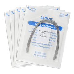 AZDENT Thermal Active NiTi Archwire Ovoid Form Rectangular 0.017 x 0.025 Lower 10pcs/Pack