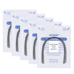 AZDENT Thermal Active NiTi Archwire Natural Form Rectangular 0.016 x 0.016 Lower 10pcs/Pack