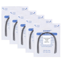 AZDENT Thermal Active NiTi Archwire Natural Form Rectangular 0.016 x 0.025 Lower 10pcs/Pack