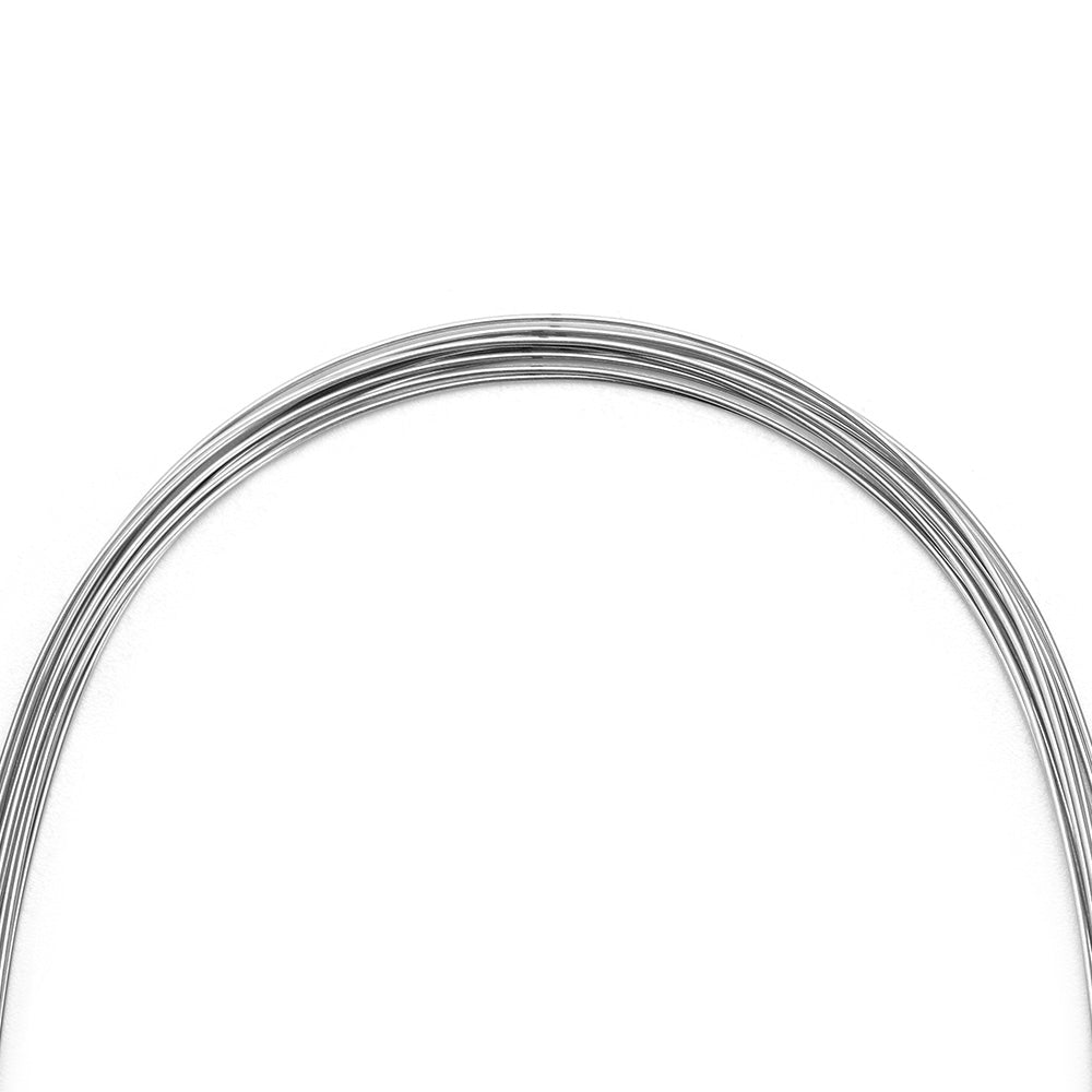 Arco de alambre AZDENT de acero inoxidable, forma natural, redondo, 0,018 mm, inferior, 10 unidades/paquete