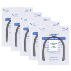 AZDENT Thermal Active NiTi Archwire Natural Form Rectangular 0.016 x 0.025 Upper 10pcs/Pack
