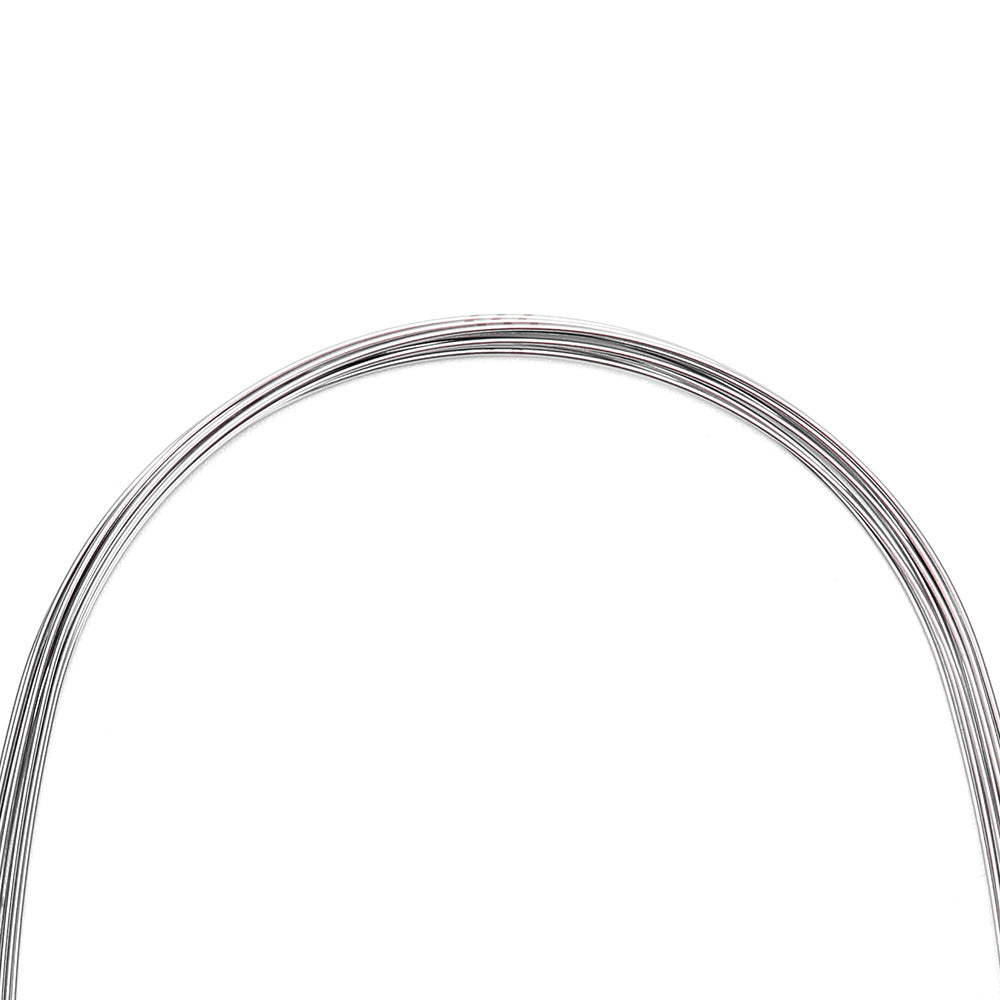 AZDENT Arco de alambre NiTi superelástico natural redondo 0.014 inferior 10 piezas/paquete