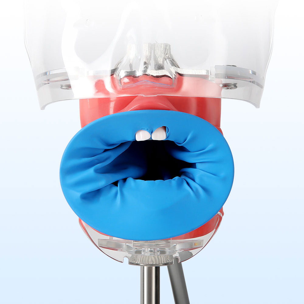Dental Disposable Rubber Sterile Mouth Opener O Shape Lip Retractor Blue 1pc/Bag