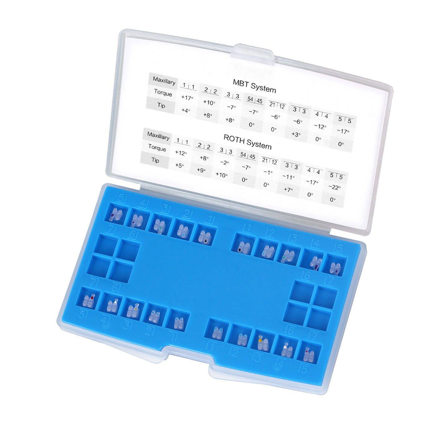 AZDENT Dental Ceramic Bracket Roth 0.022 Hooks On 345 20pcs/Box