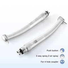 COXO Standard Head High Speed Air Turbine Handpiece with 4 Holes Coupler CX207-W H17-SPQ4