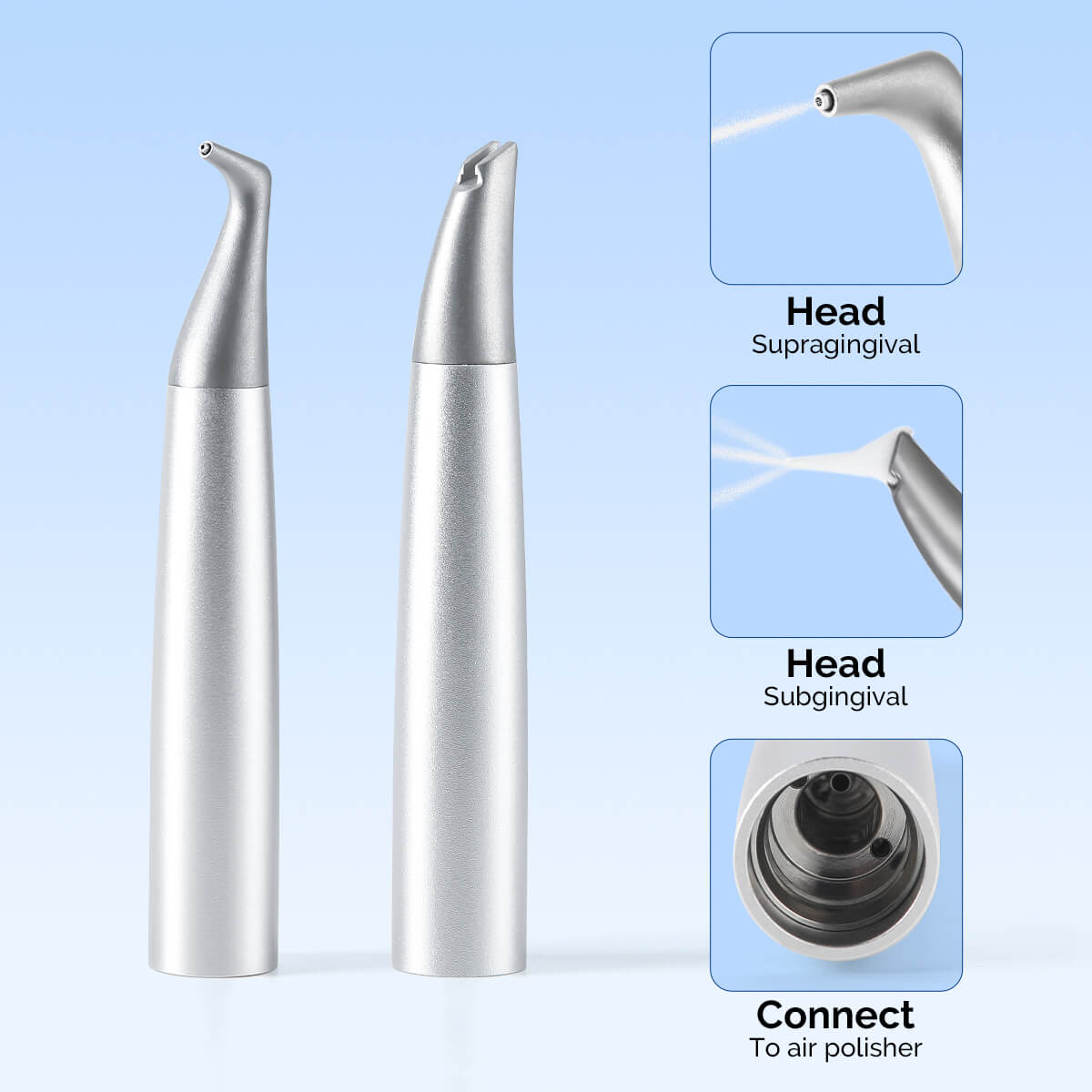 Dental Air Polisher Nozzles Gingival & Subgingival Sandblasting Handle for EMS AIR-FLOW