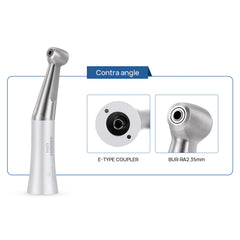AZDENT Dental Stainless Body Shadowless LED E-generator High and Low Speed Handpiece 2/4 Holes