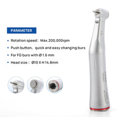 COXO Dental 1:5 Increasing Electric Fiber Optic Inner Channel Contra Angle Handpiece Standard Head CX235C7-5