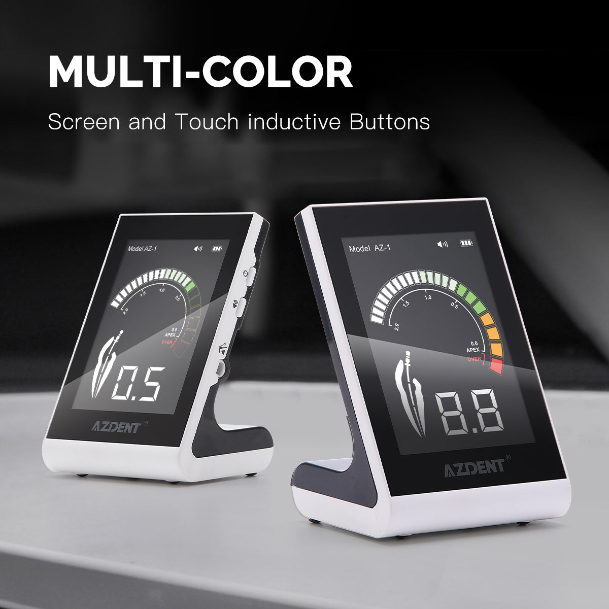 AZDENT Dental Endodontic Apex Locator Root Canal Measurement Tool Multi-color Screen Touch Inductive Button