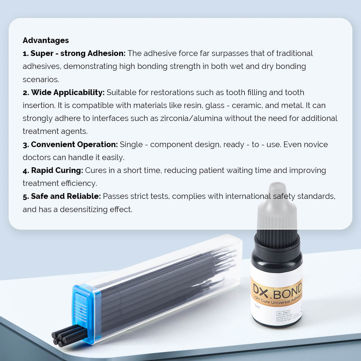 Dentex Dental Light Cure Universal Adhesive Bonding Agent Self-etch Gel 5ml