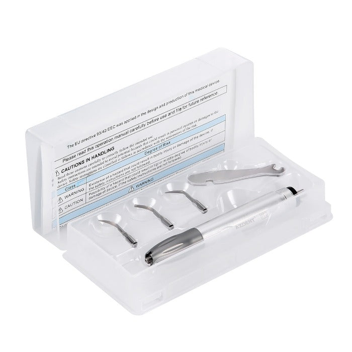 AZDENT Dental Air Scaler Handpiece Super Sonic Scaling Handle 2/4 Holes With 3 Scaler Tips