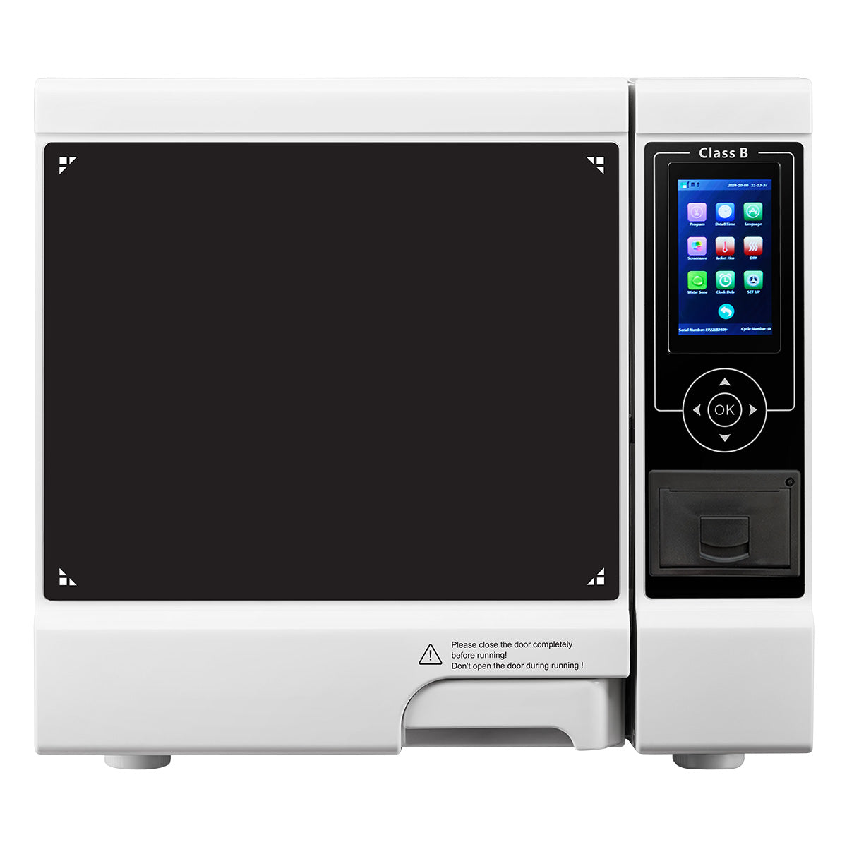 Dental Autoclave Steam Sterilizer Table Top LCD Built-in Printer Class B Dry Function 22L