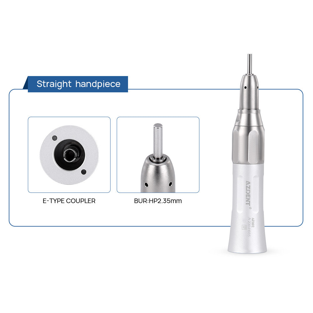 AZDENT Dental Stainless Body Shadowless LED E-generator High and Low Speed Handpiece 4 Holes