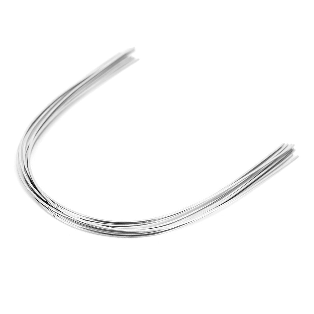 Arco de alambre AZDENT de acero inoxidable, forma natural, rectangular, 0,017 x 0,022, inferior, 10 unidades/paquete