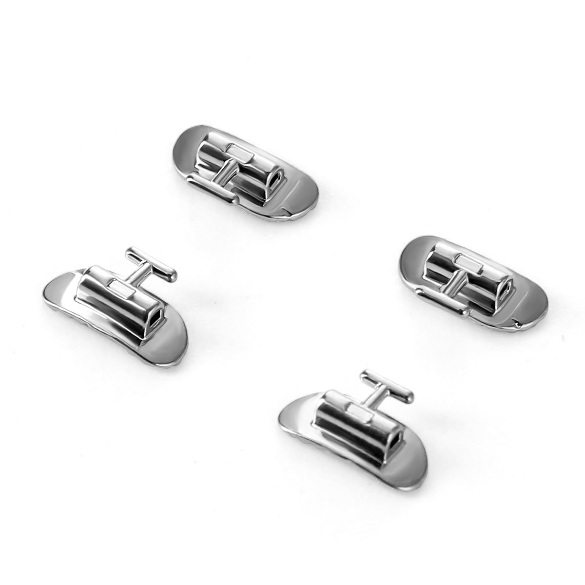 AZDENT Buccal Tubes 1st Molar Bondable Non-Convertible Roth Rectangle 0.025*0.019 4pcs/Bag