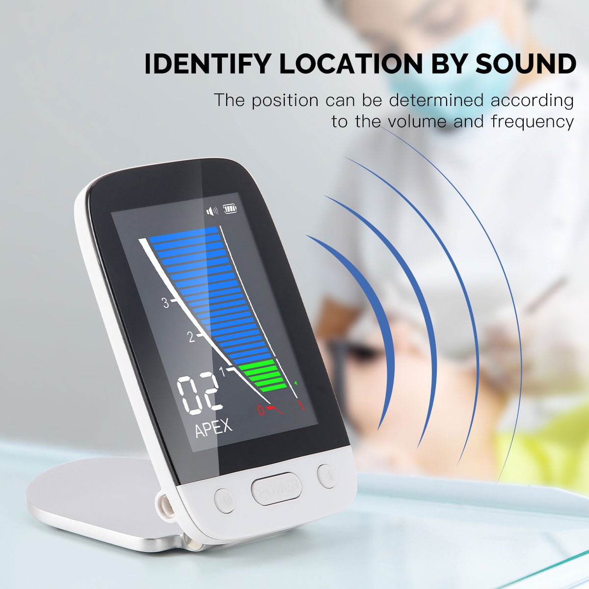 AZDENT Dental Endodontic Apex Locator Root Canal Measurement Tool Multi-frequency Color Display Apex ll