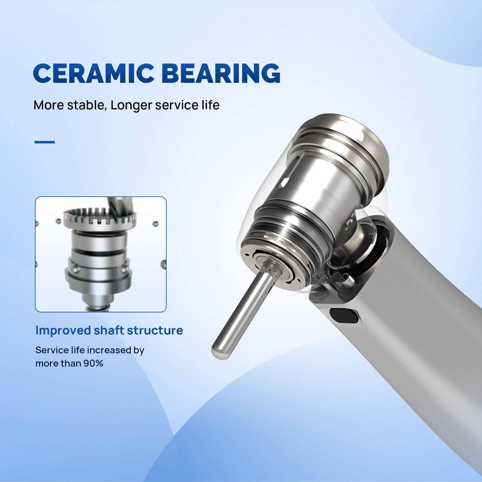 COXO Dental 1:5 Increasing Mini Head Electric Fiber Optic Inner Channel Contra Angle Handpiece CX235C7-4