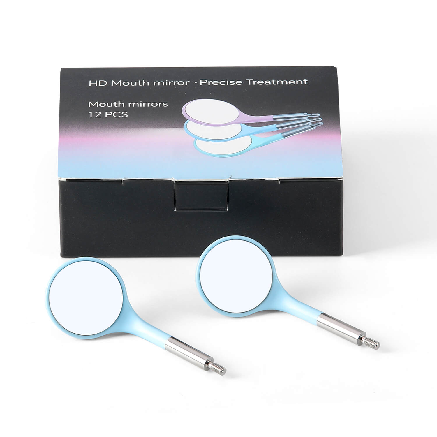 Dental Ultra Clear Mouth Mirror Colorful Plastic/Metal Mirror Heads & Handle
