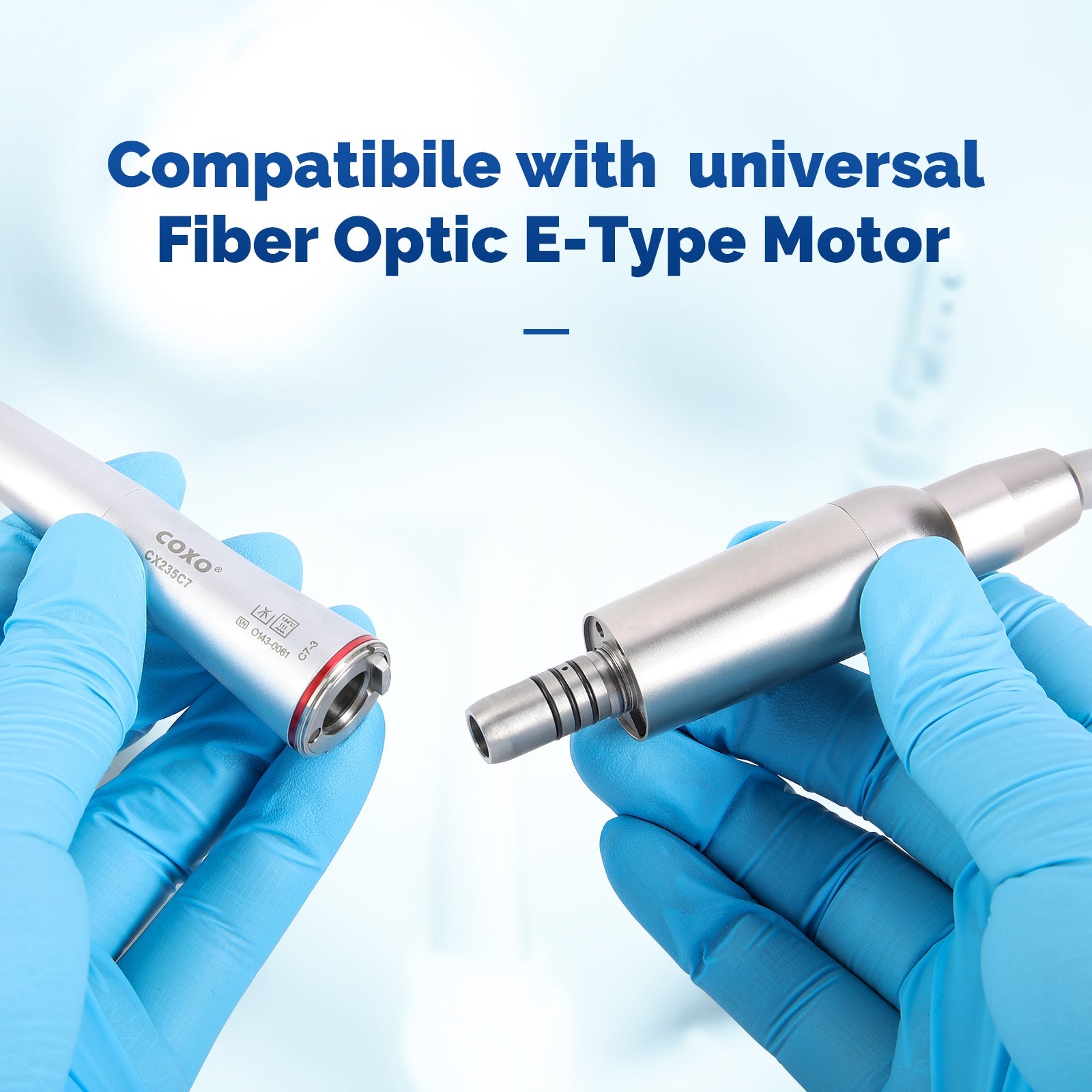 COXO Dental 1:4.2 Increasing 45 Degree Fiber Optic Electric Contra Angle Handpiece CX235C7-3
