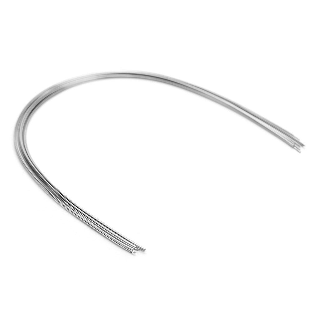 Arco de alambre AZDENT de acero inoxidable, forma natural, redondo, 0,014 mm, inferior, 10 unidades/paquete